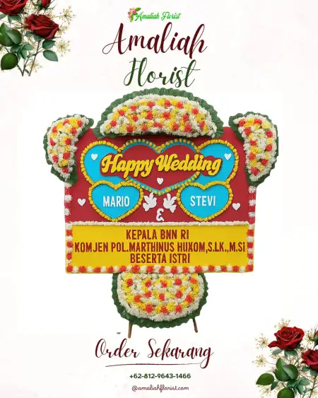 Papan Bunga Pernikahan Tangkisan